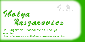 ibolya maszarovics business card